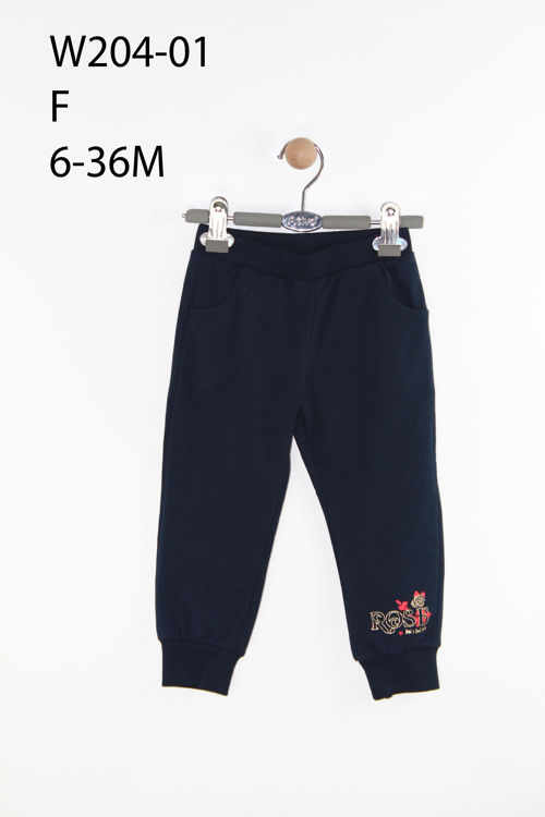 Picture of W20401-GIRLS JOGGING PANTS COTTON THERMAL FLEECE